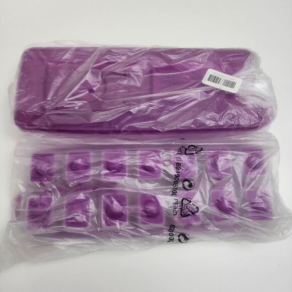 Tupperware Fresh & Pure Purple Ice Tray Set of 2 Brand NEW Rare Color - Picture 6 of 7